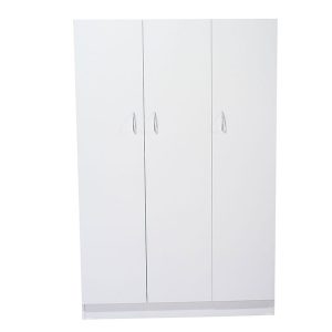 White Melamine 3 Door Cupboard